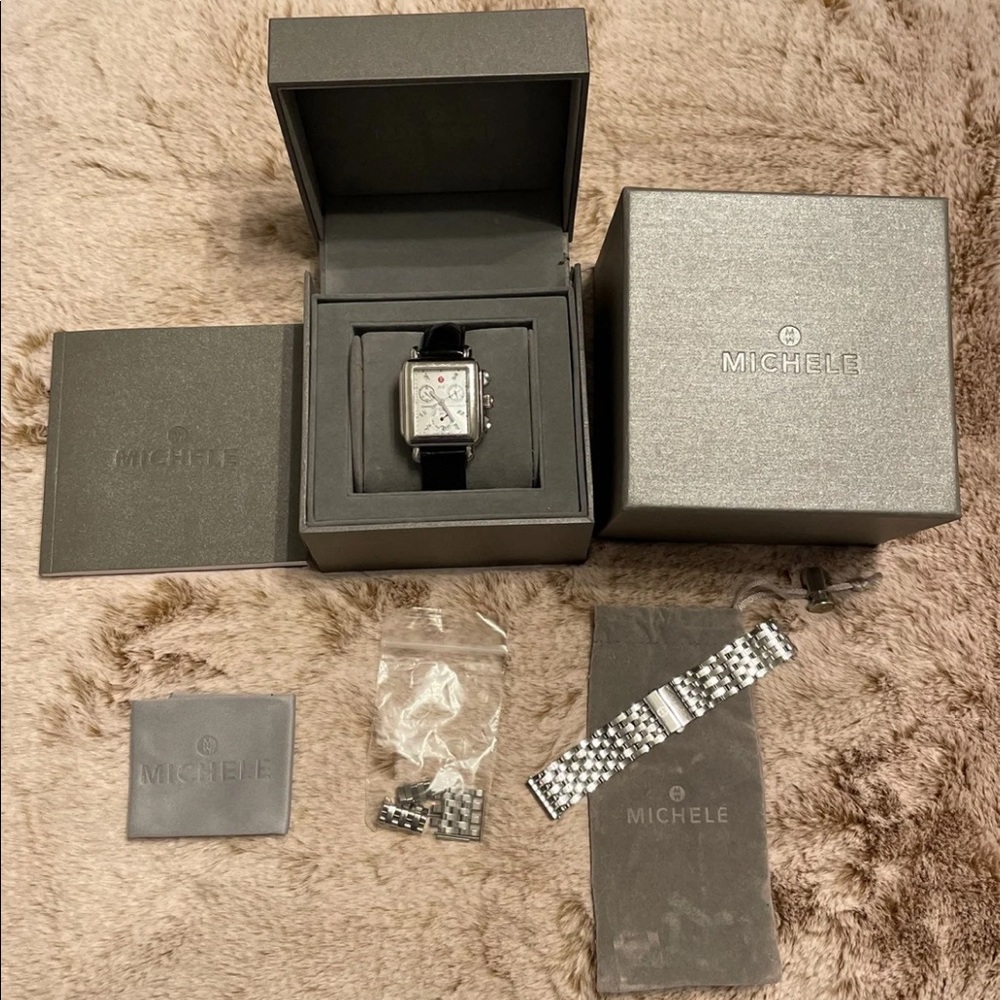 Michele Deco Diamond Dial Watch